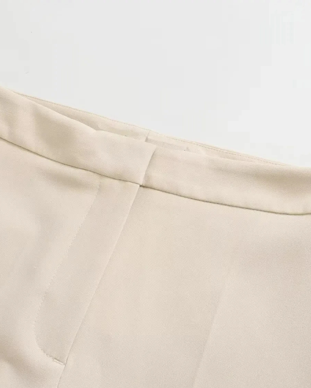 Tweedelig Set met Strapless Top en Rechte Wijde Broek voor Dames