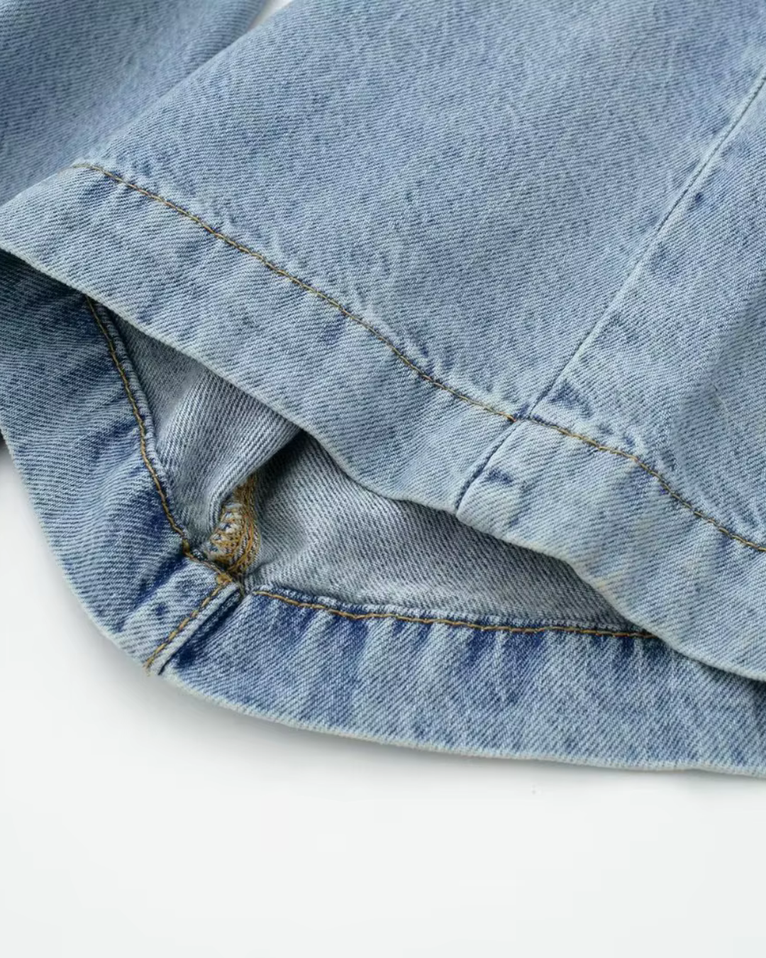 Vintage Blauwe Denim Jumpsuit met Ritssluiting voor Dames