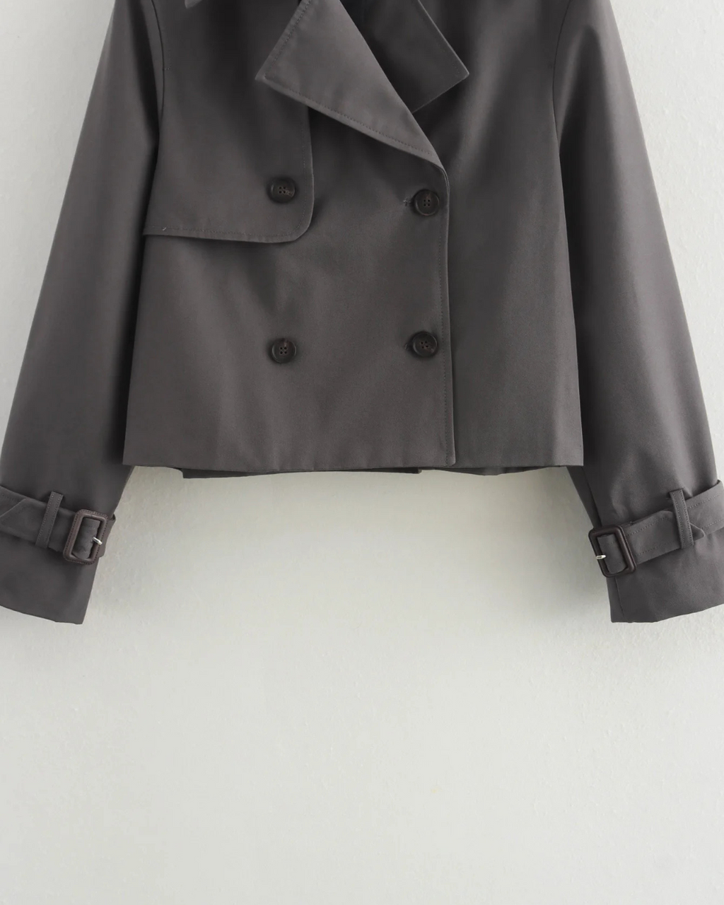 Vintage Double Breasted Korte Herfstjas voor Dames