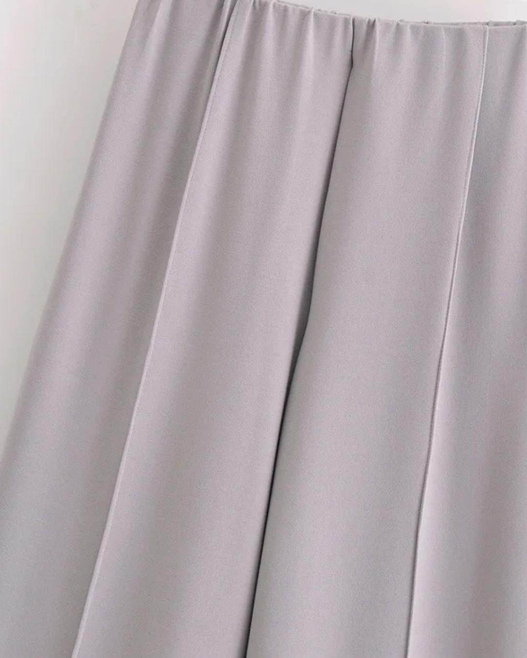 2-Delige Set met Slim Fit Top en Broek in Stretchstof voor Dames