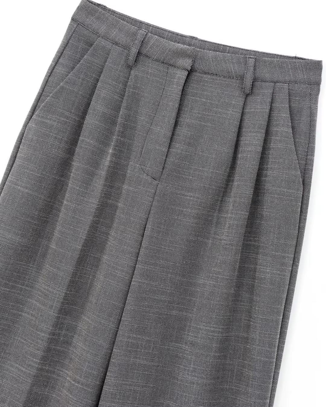 Vintage Grijze Office Lady Blazer en Broek Set