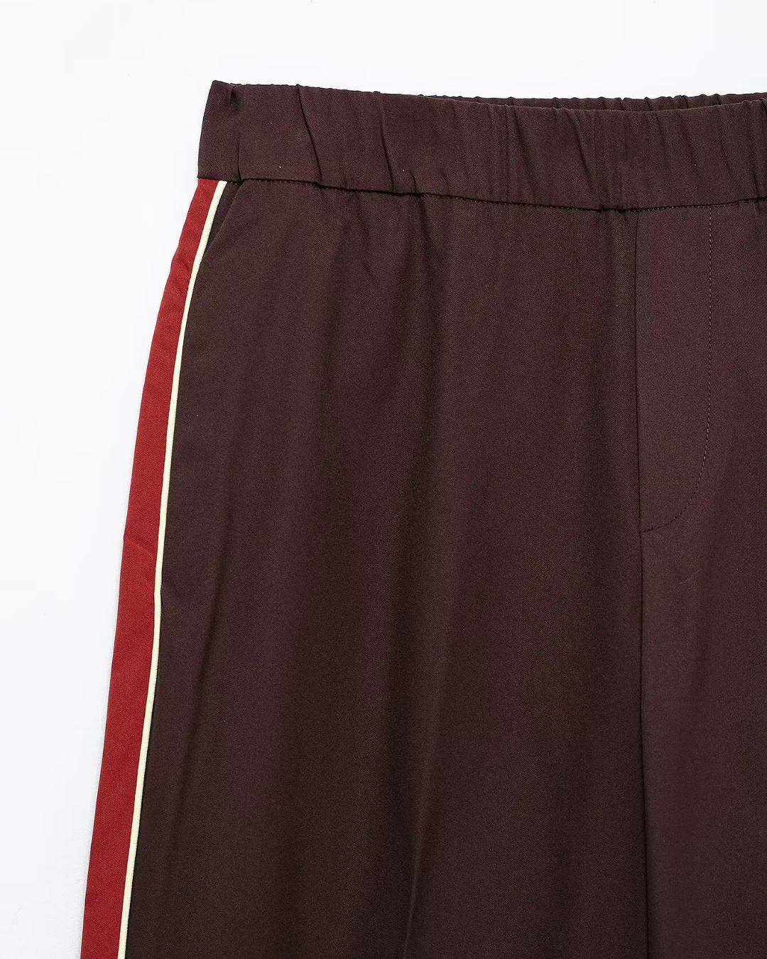 Vintage 2-Delige Set - Opstaande Kraag Jas & Wijde Broek met Zijstrepen voor Dames