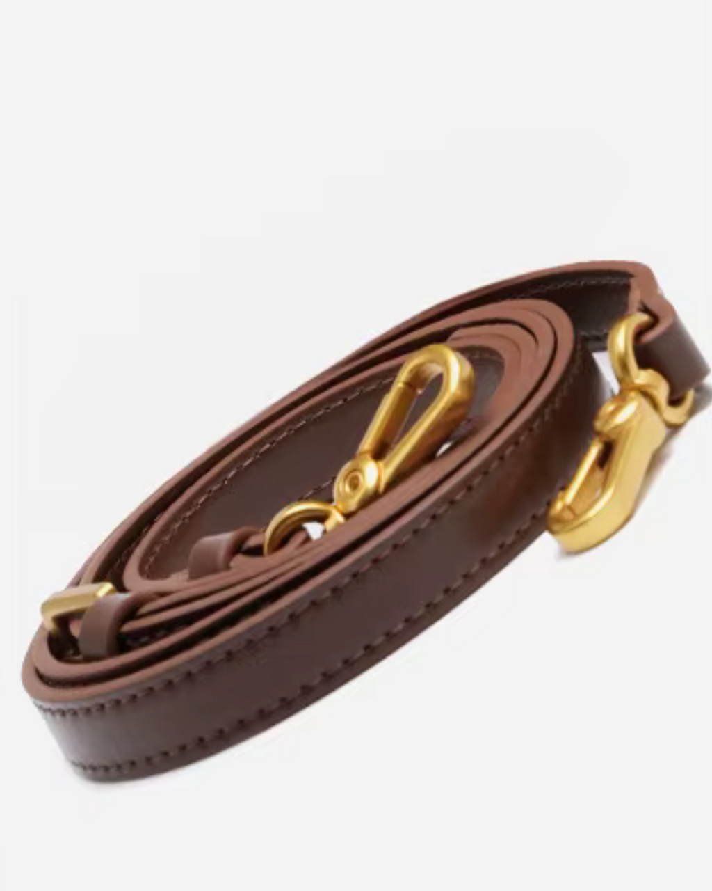 Bruine Leren Schoudertas voor Dames