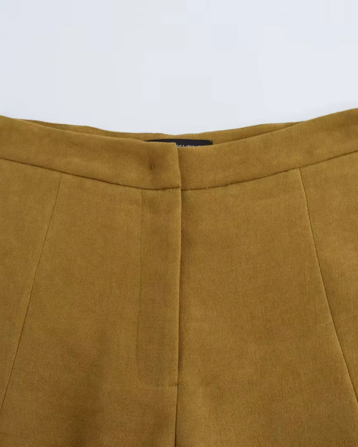 Vintage Chic Bruine Blazer en Broek Set voor Dames