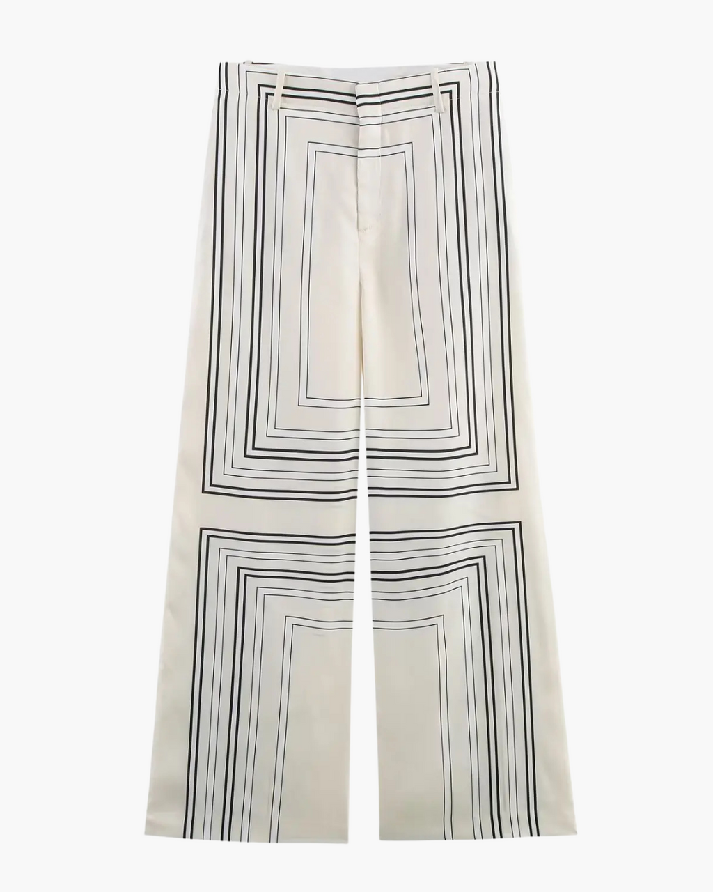 Broekpak met Print Shirt & Hoge Taille Wijde Broek voor Dames