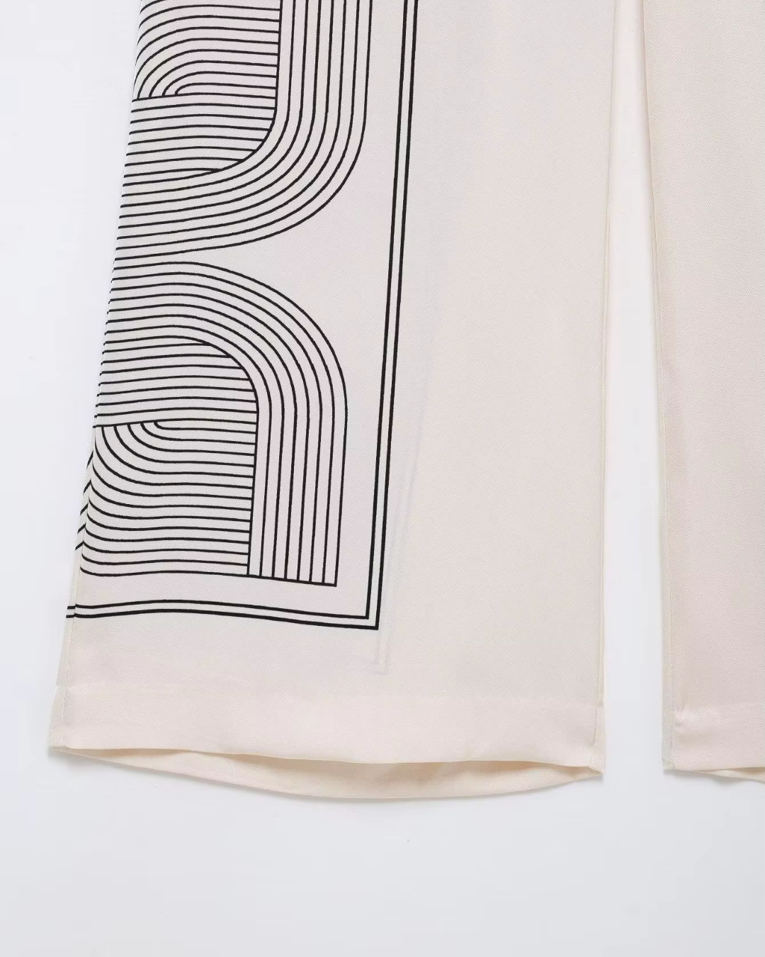 Mode Revers Shirt en Hoge Taille Rits Broek voor Dames