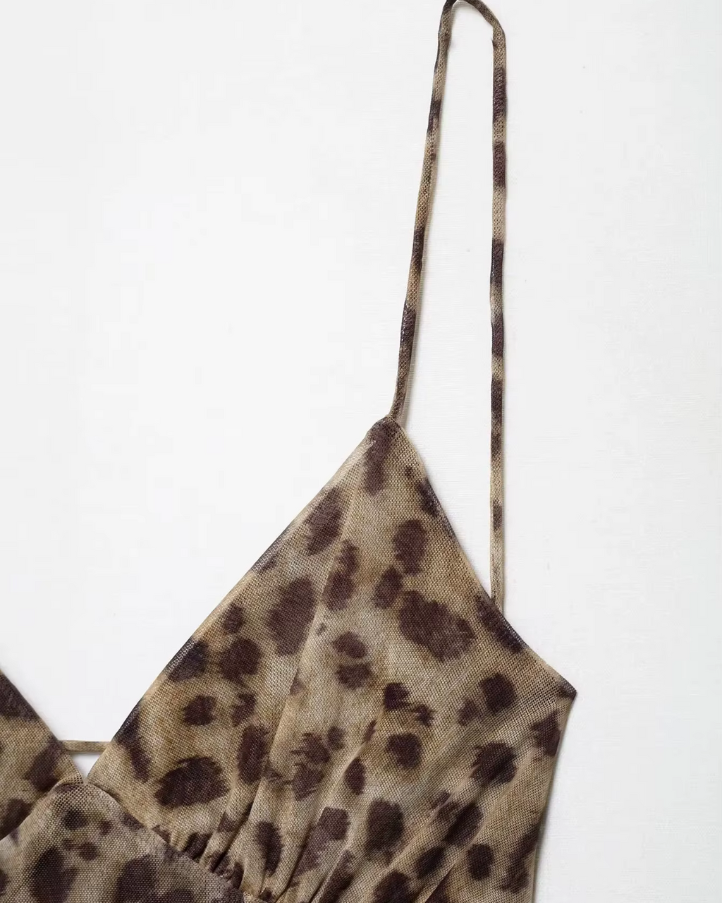 Mouwloze Mini-jurk met Print en Open Rug voor Dames