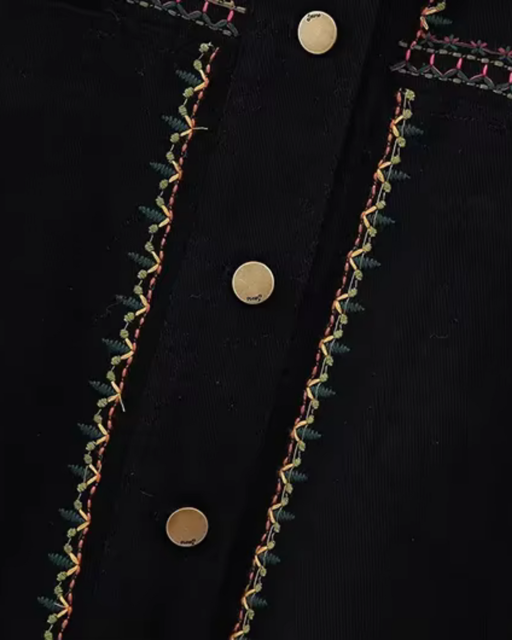 Herfst Mode Vintage Borduurwerk Denim Blouse voor Dames