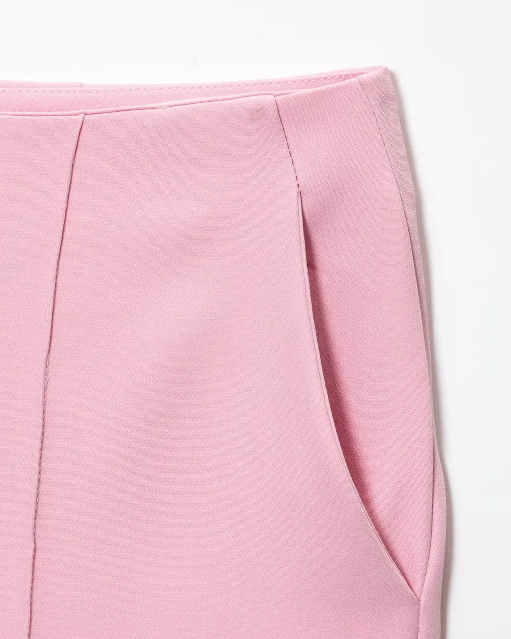 Roze Set met Mouwloos Vest en Hoge Taille Broek voor Dames