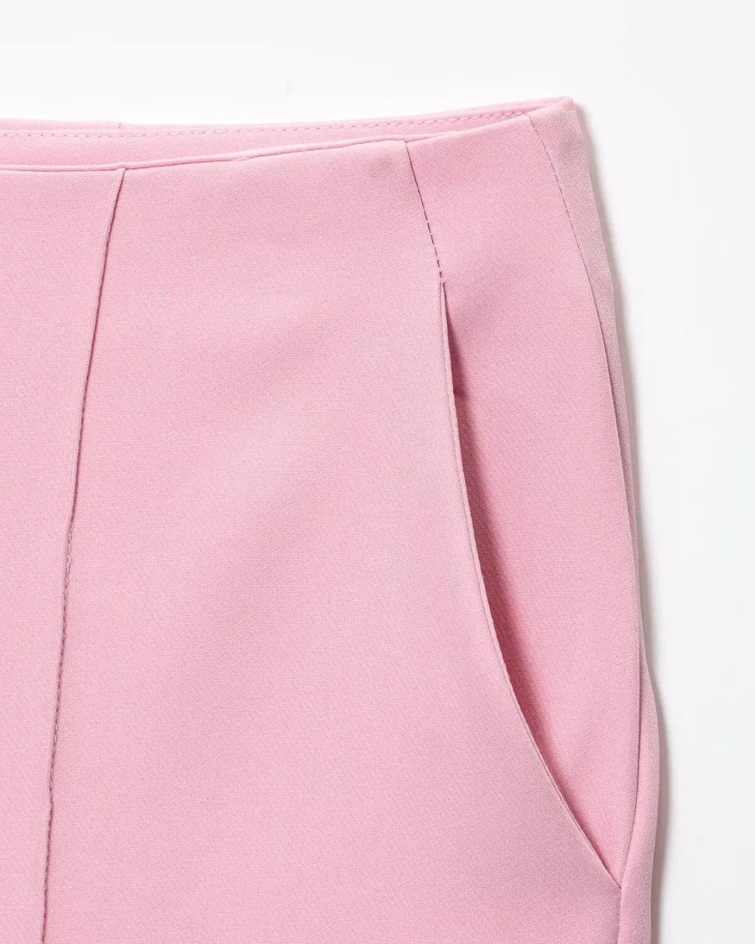 Roze Set met Mouwloos Vest en Hoge Taille Broek voor Dames