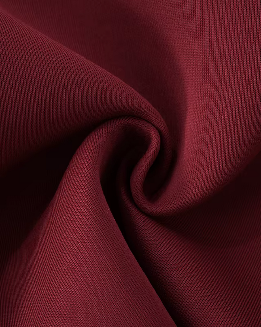 Bordeaux Rode Elegante Dames Jurkje met Doorzichtige Mouwen en Hals