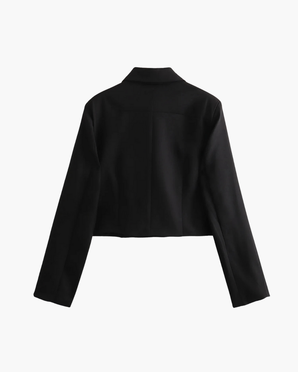 Vintage Cropped Jas met Reverskraag en Klepzakken voor Dames