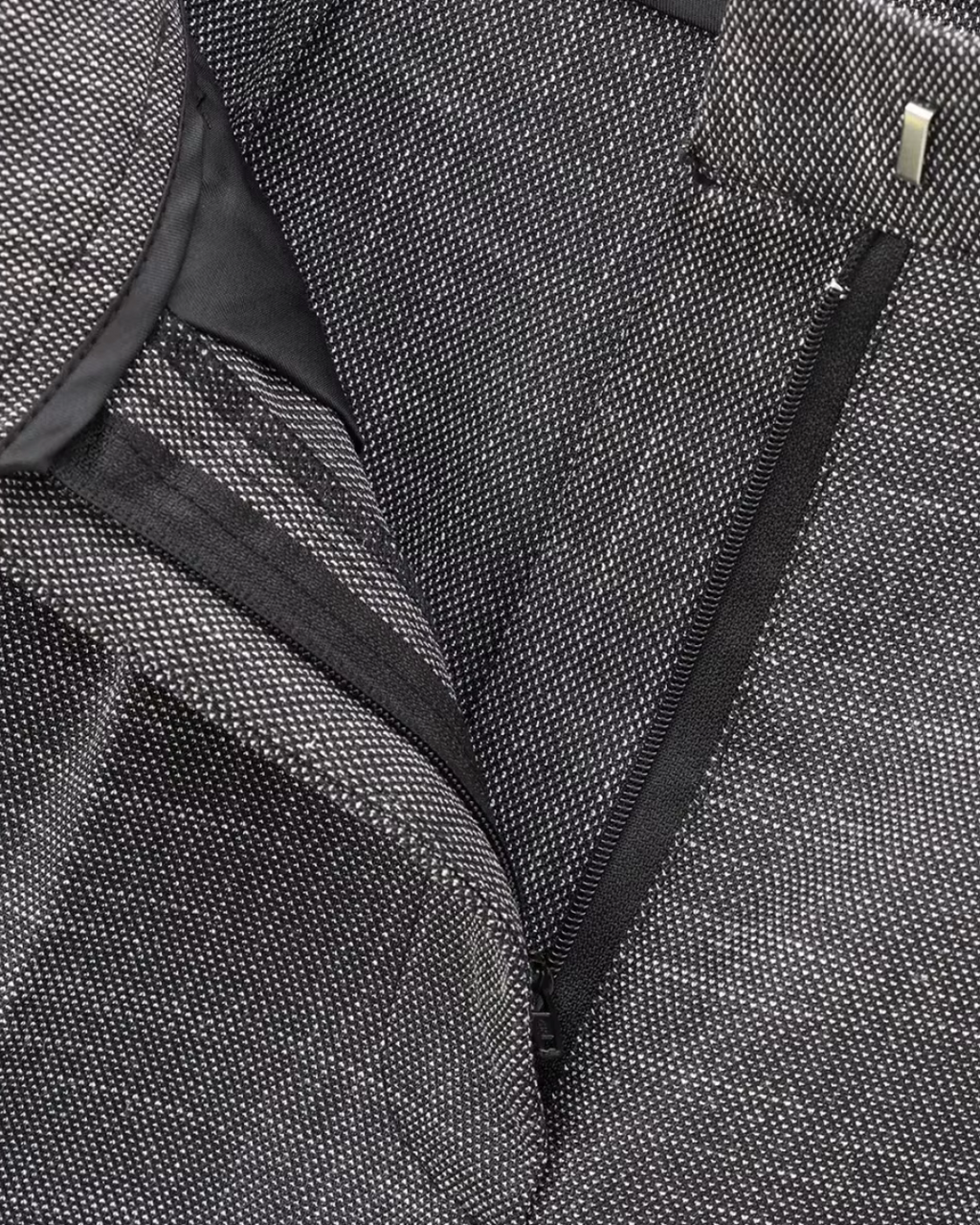 Vintage Grijze Office Lady Blazer en Broek Set