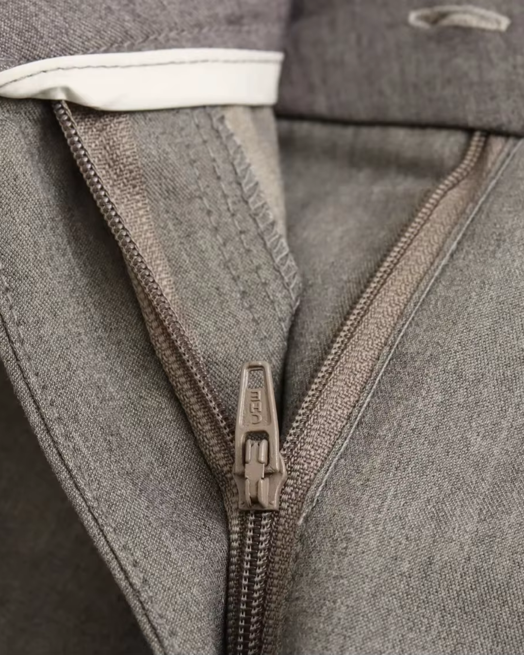 Vintage Office Grijze Blazer en Broek Set voor Dames