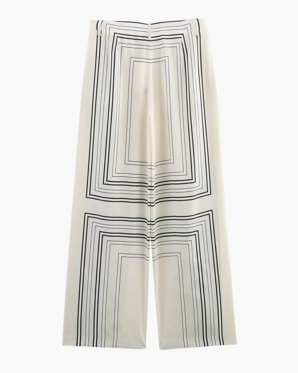 Broekpak met Print Shirt & Hoge Taille Wijde Broek voor Dames