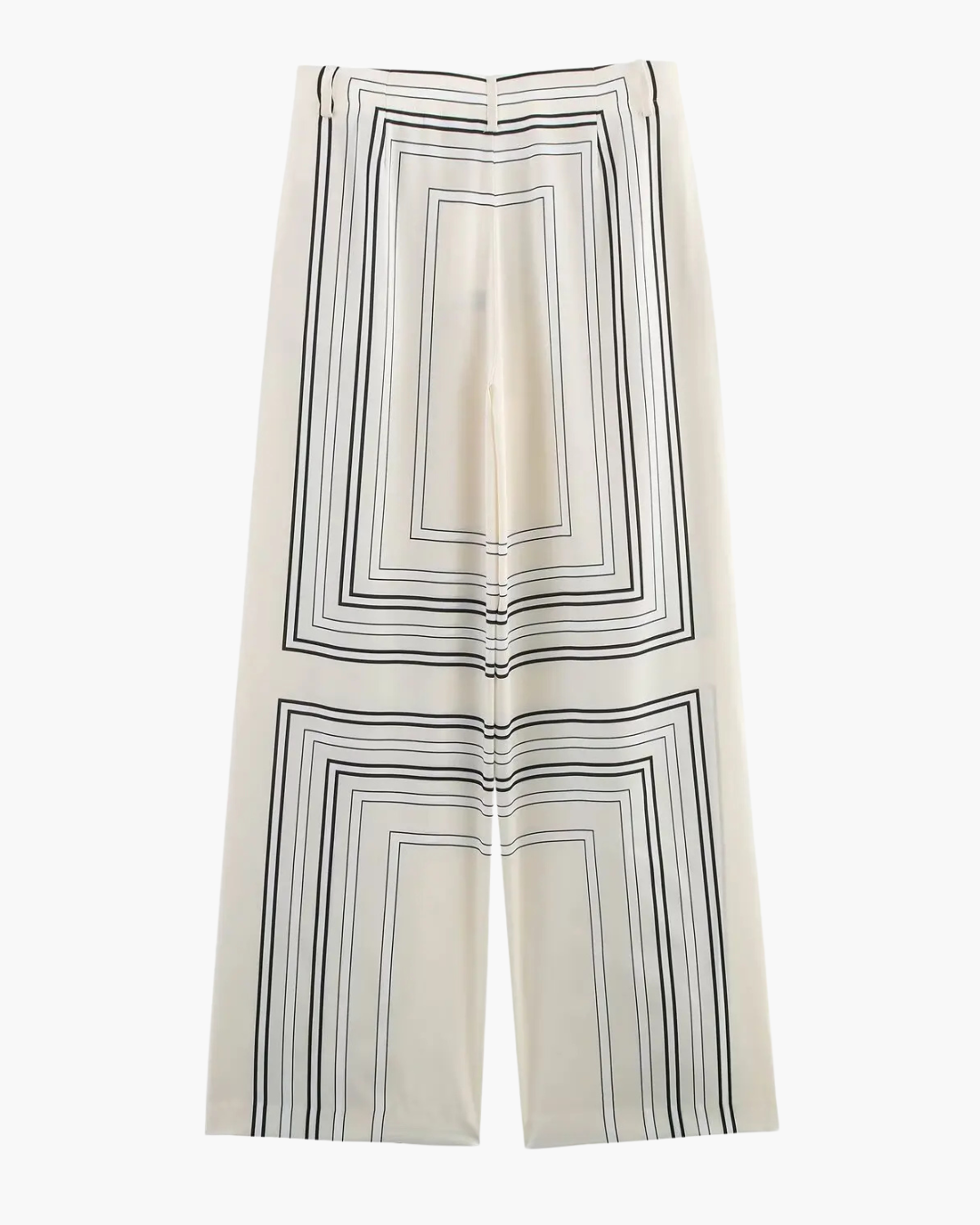 Broekpak met Print Shirt & Hoge Taille Wijde Broek voor Dames