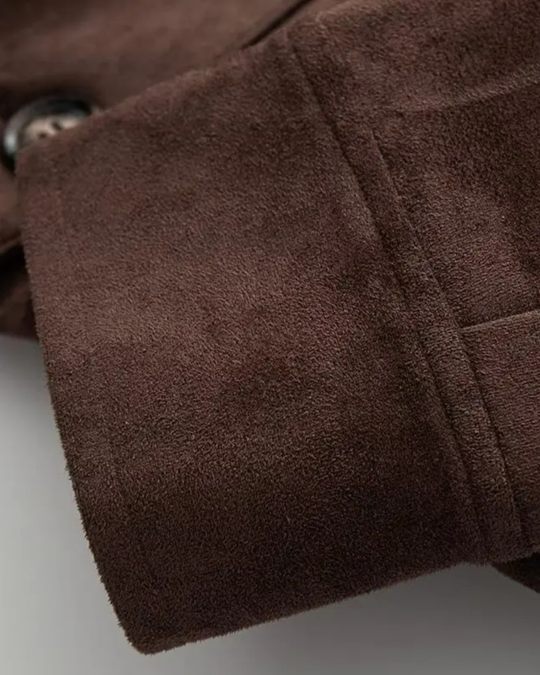 Korte Damesjas – Effen O-hals Jas met Knopen & Zijzakken