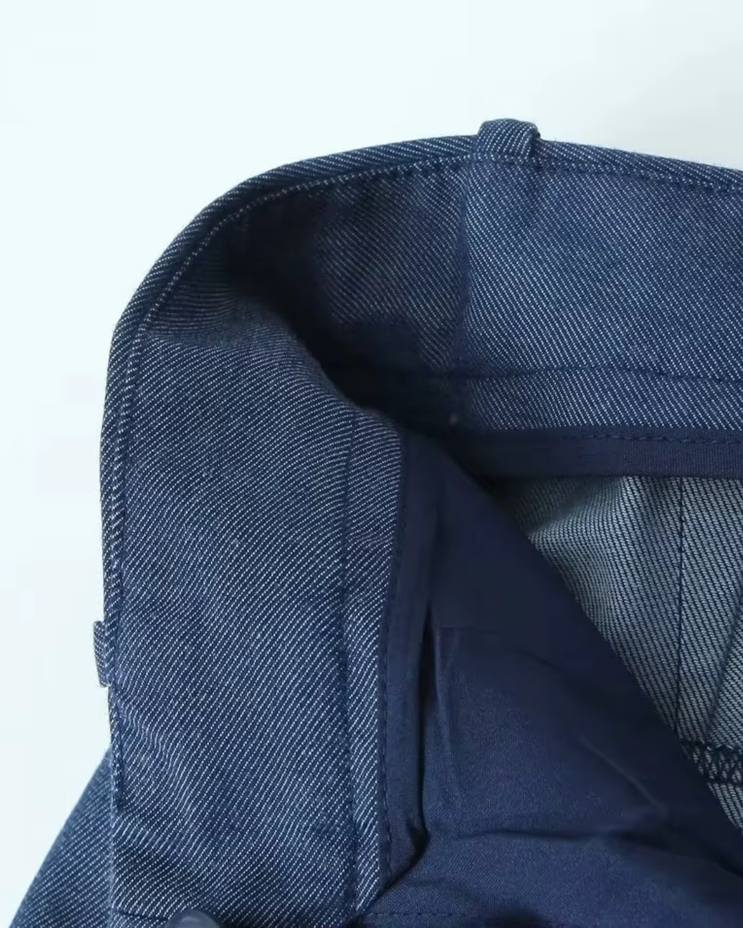 Vintage Blauw Damespak met Rechte Broek voor Dames