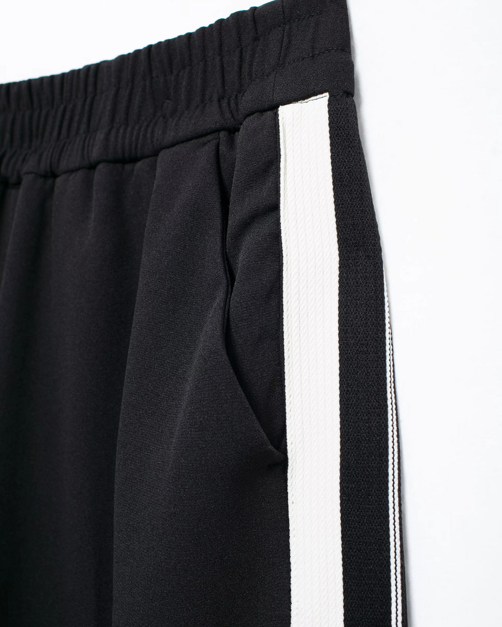 Trendy 2-Delige Set - Zijstreep Ritsjack & Wijde Broek met Elastische Taille voor Dames