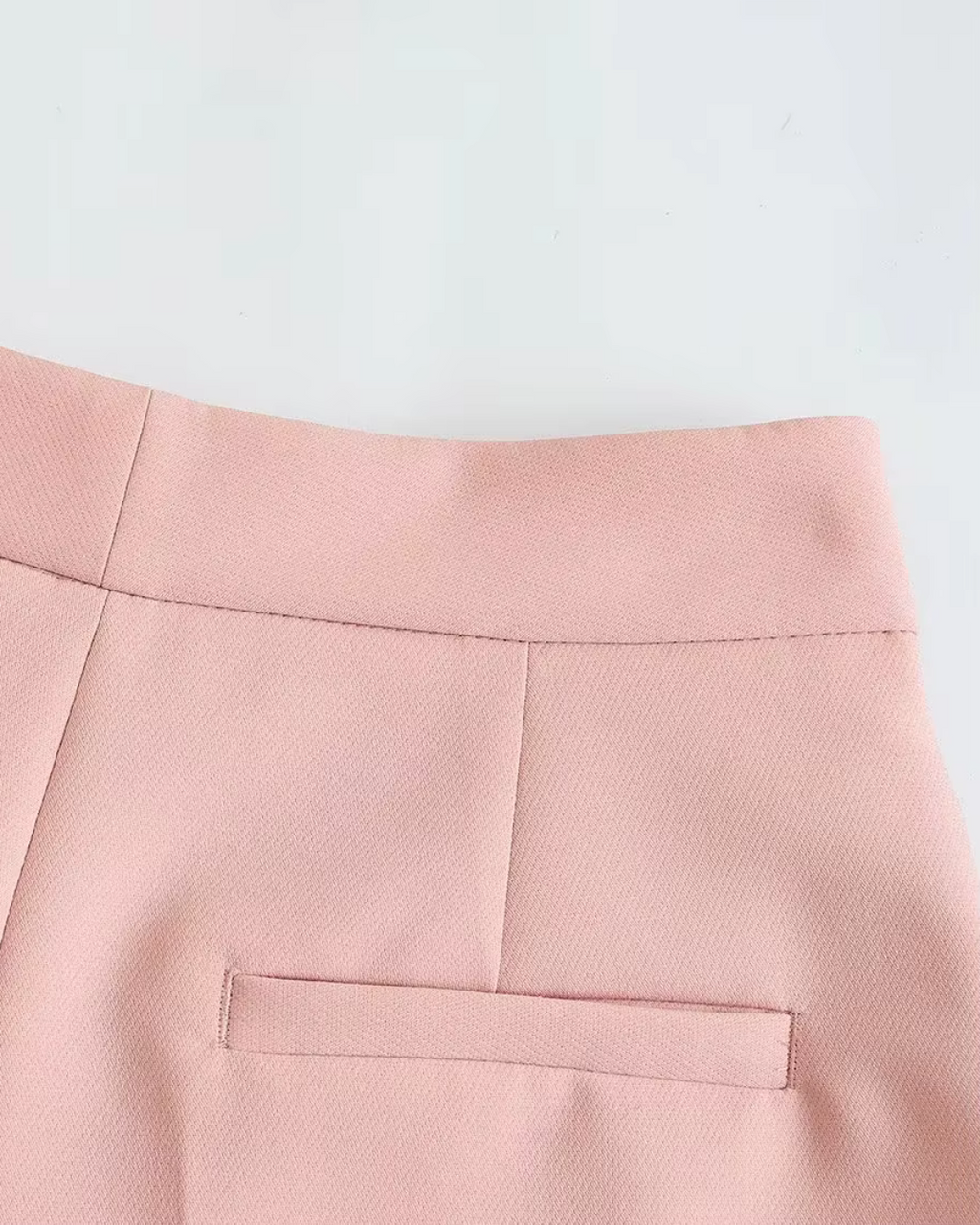 Chique Roze Gilet met Wijde Pantalon Set voor Dames