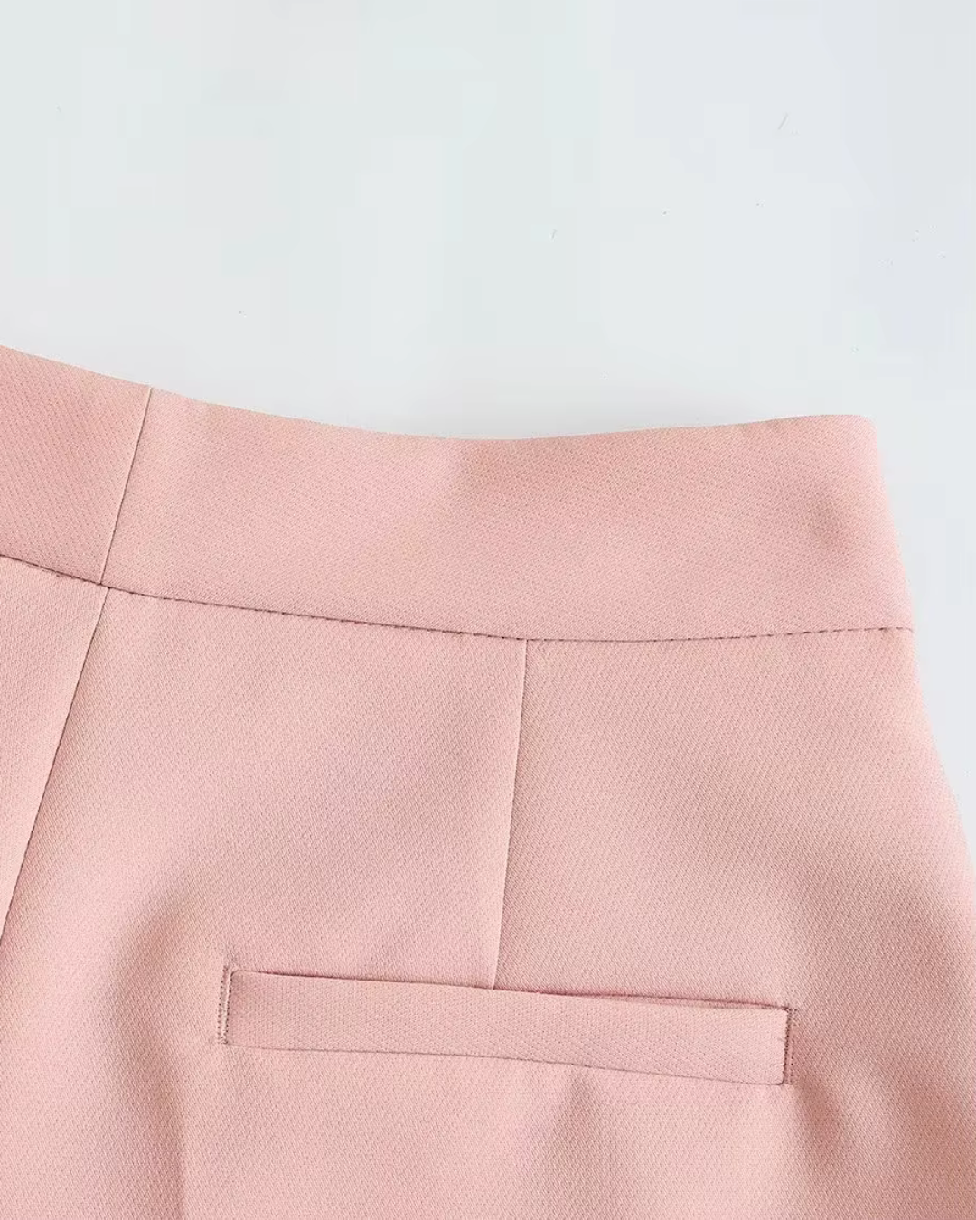 Chique Roze Gilet met Wijde Pantalon Set voor Dames