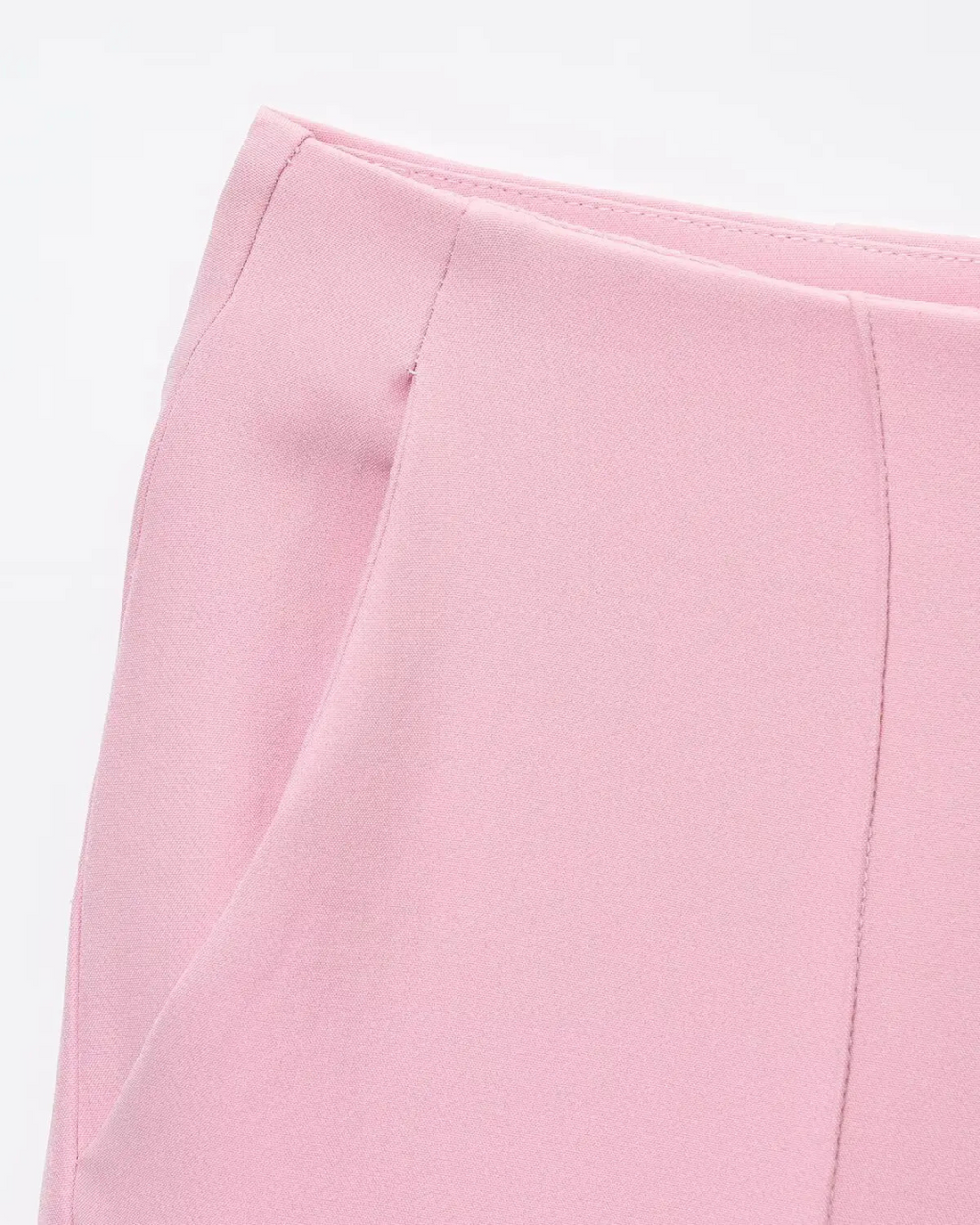 Roze Set met Mouwloos Vest en Hoge Taille Broek voor Dames