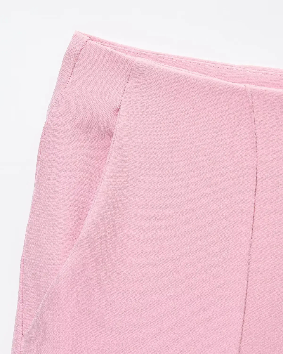 Roze Set met Mouwloos Vest en Hoge Taille Broek voor Dames