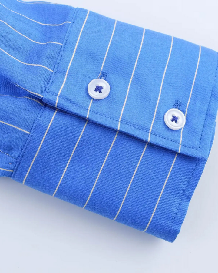Gestreept 2-Delig Broekpak met Hoge Taille Broek voor Dames