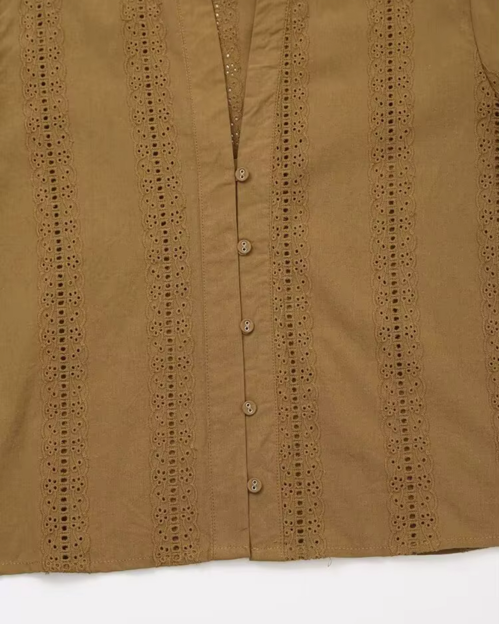 Borduurblouse met Lange Mouwen in Vintage Stijl voor Dames