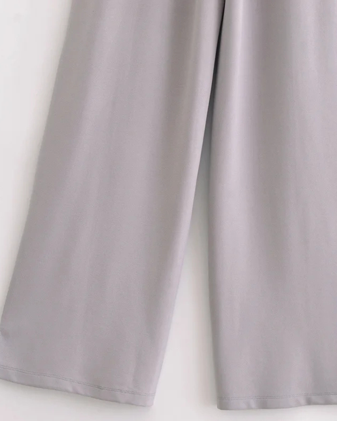 2-Delige Set met Slim Fit Top en Broek in Stretchstof voor Dames