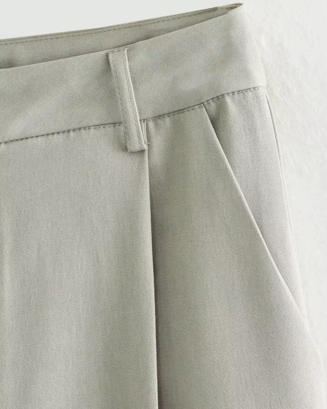 Trendy Groene Tweedelige Jas en Broek Set voor Dames