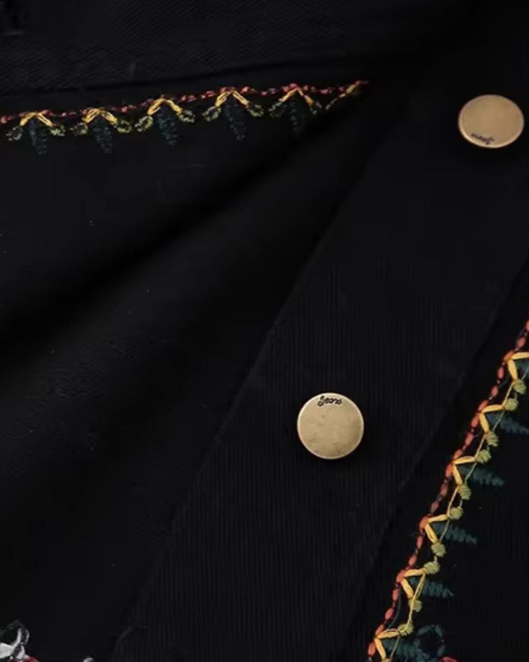 Herfst Mode Vintage Borduurwerk Denim Blouse voor Dames