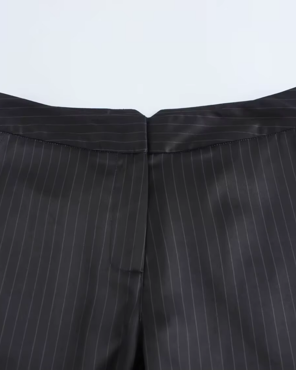 Gestreepte Zwarte Tweedelige Blazer en Broek Set voor Dames