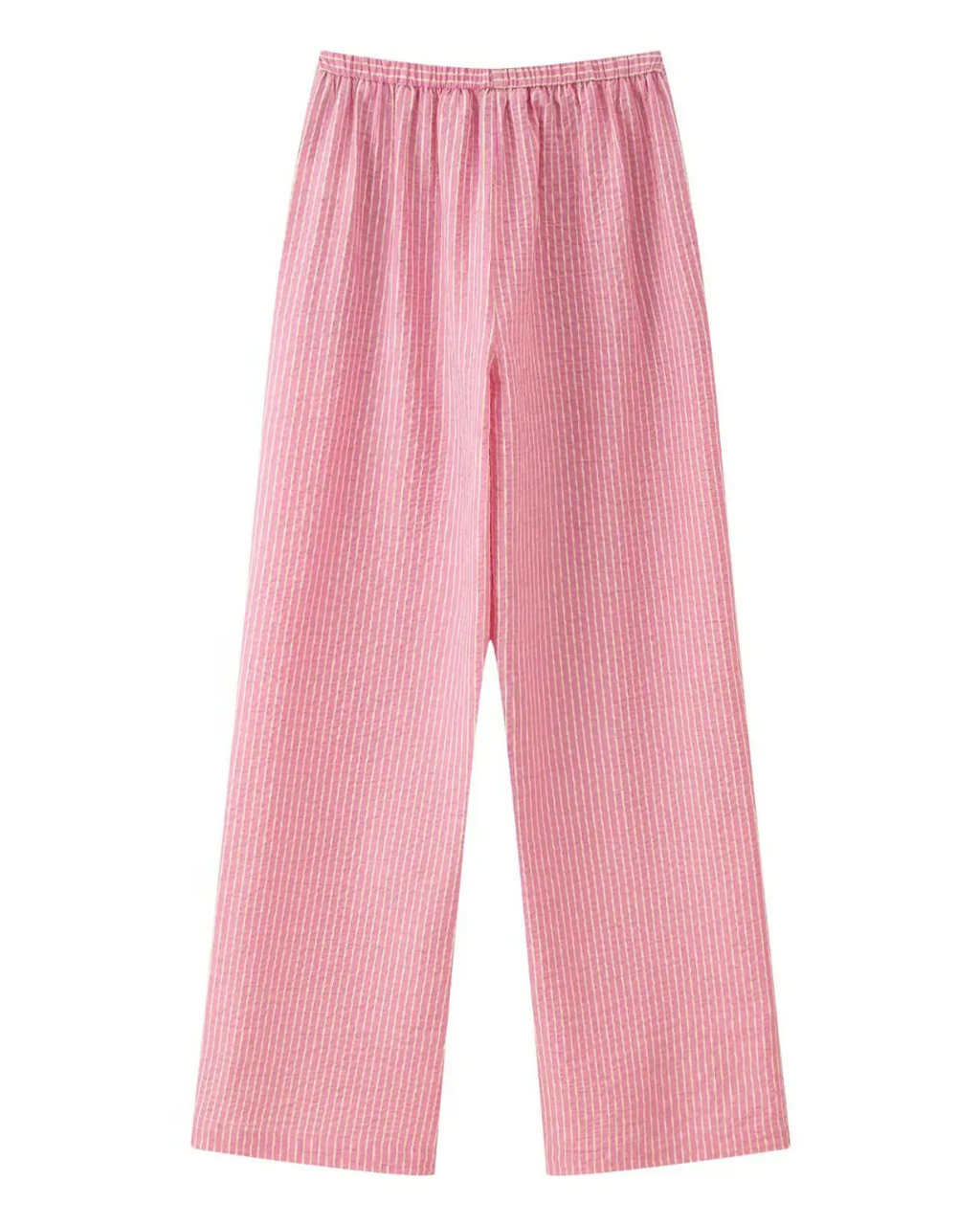 Zomerse 2-Delige Set - Gestreepte Backless Top met Strik & Wijde Broek voor Dames