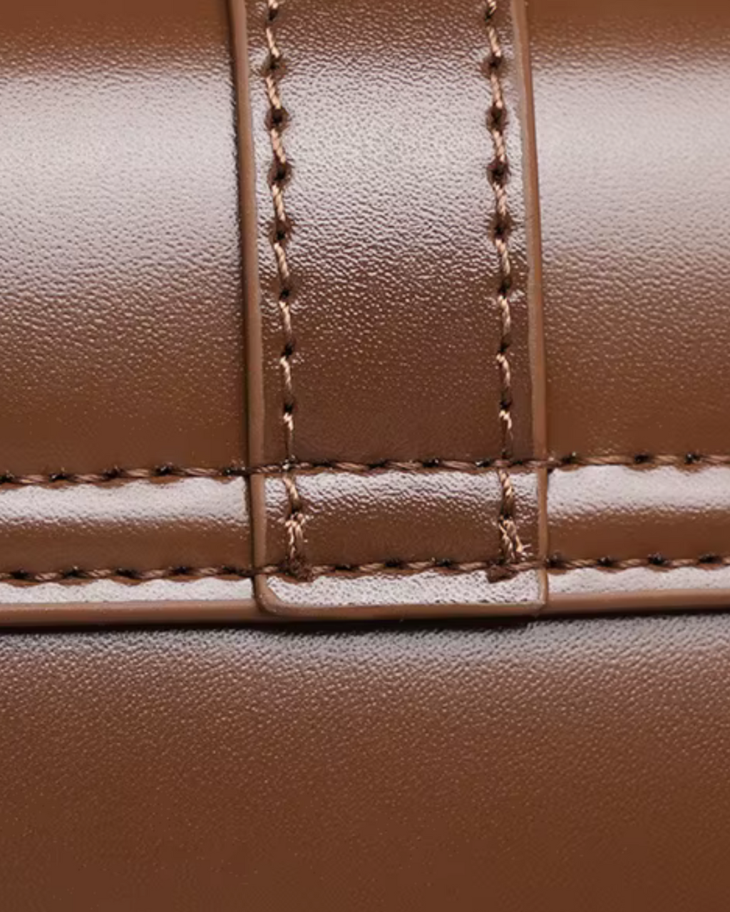 Bruine Leren Schoudertas voor Dames