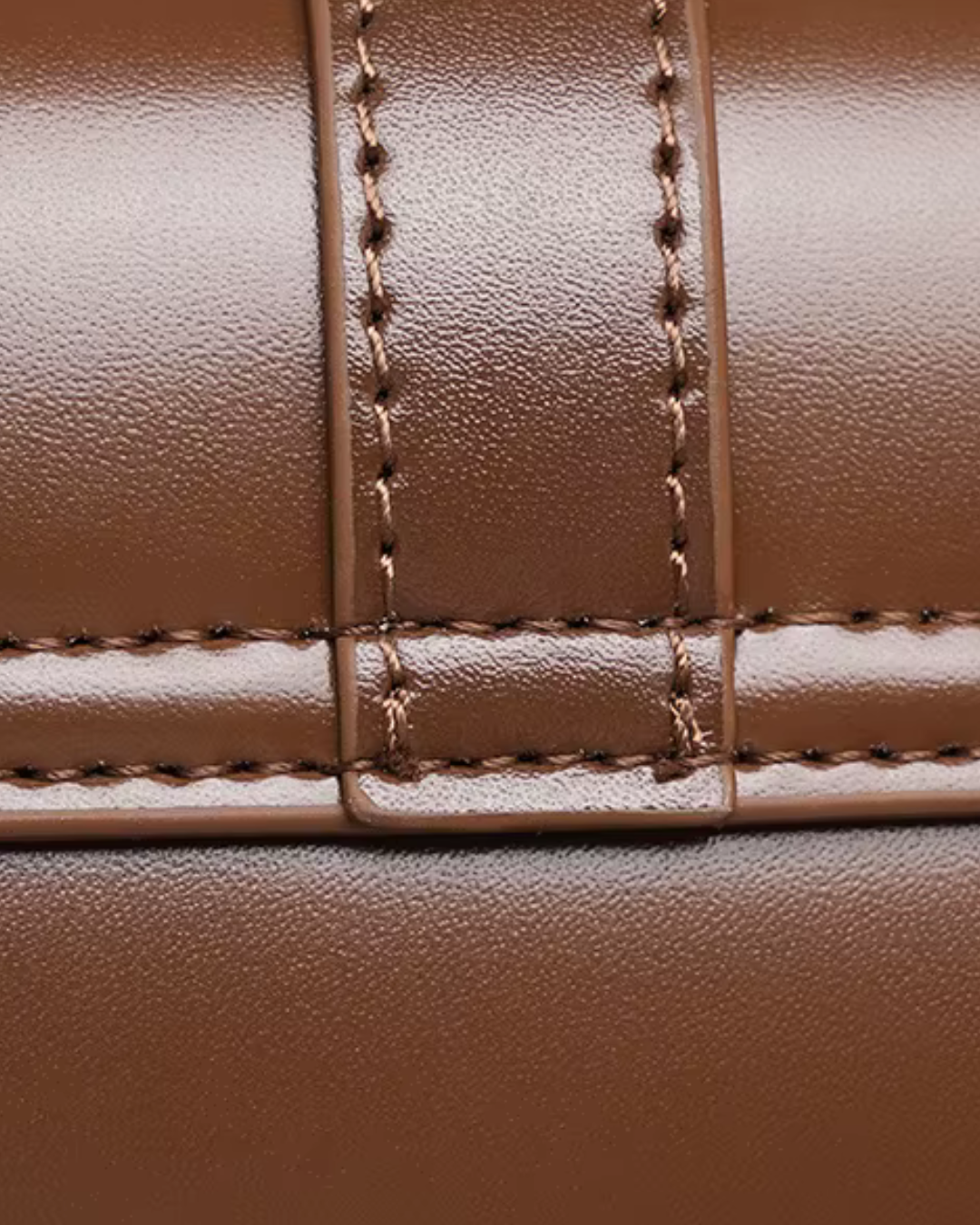 Bruine Leren Schoudertas voor Dames