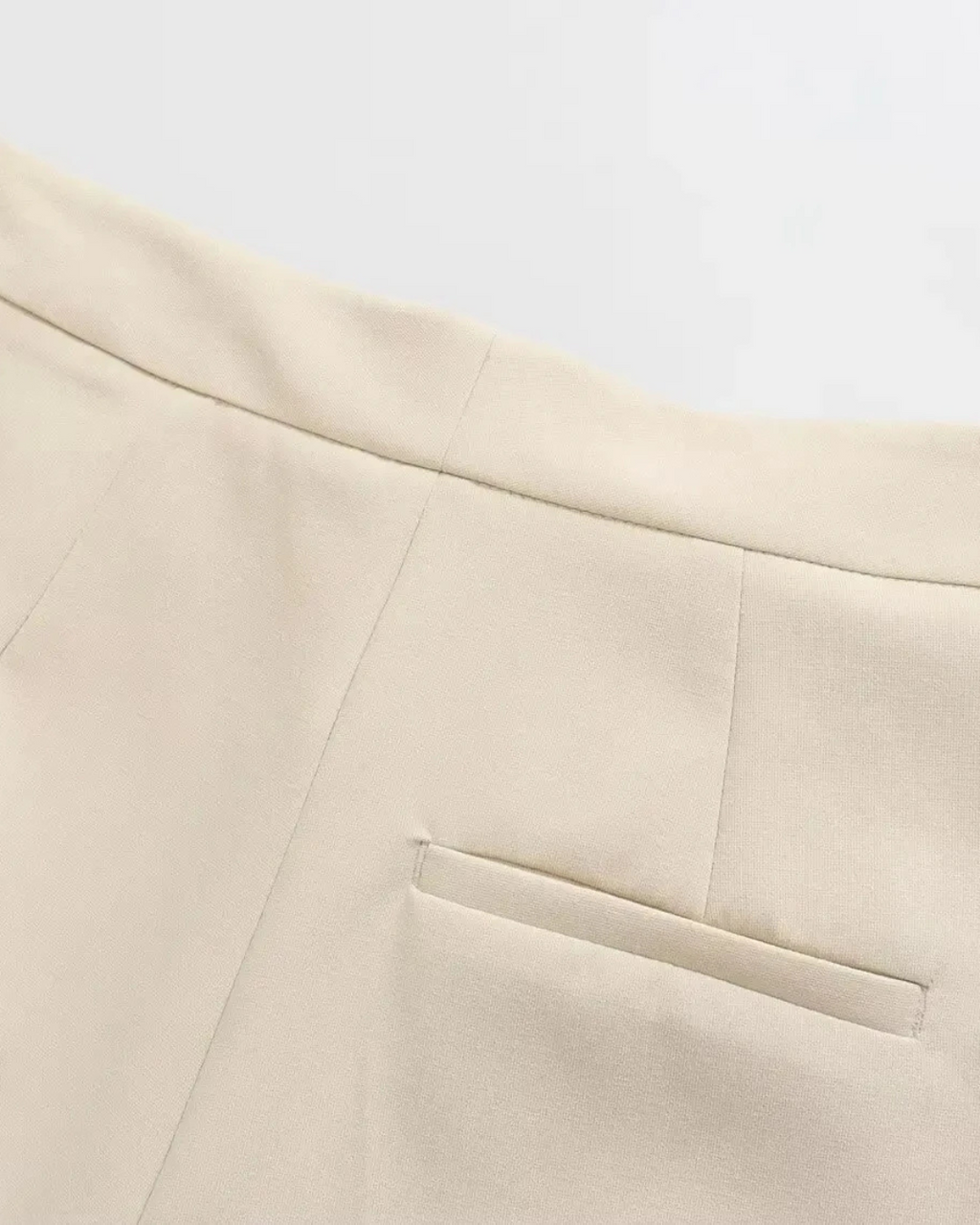 Tweedelig Set met Strapless Top en Rechte Wijde Broek voor Dames