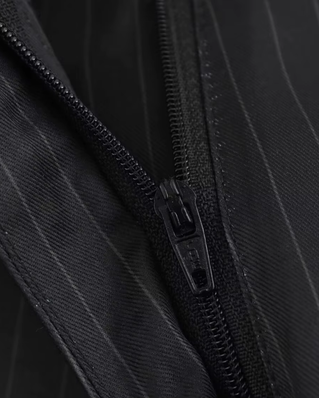 Gestreepte Zwarte Tweedelige Blazer en Broek Set voor Dames