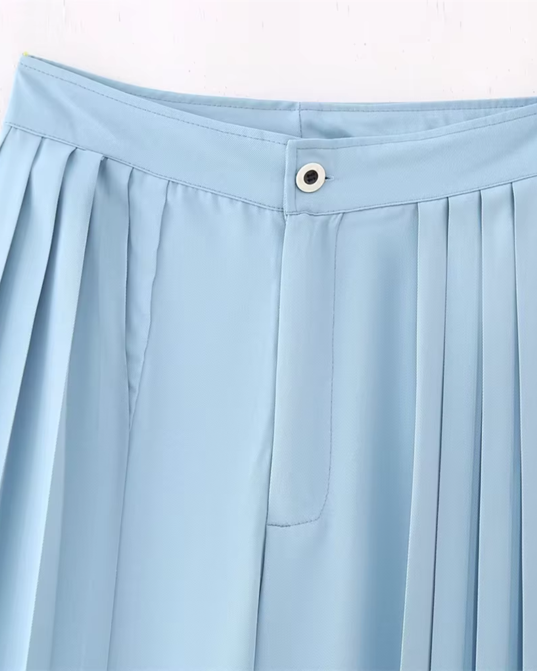 Stijlvol Gerimpeld Pak met Hoge Taille Broek voor Dames