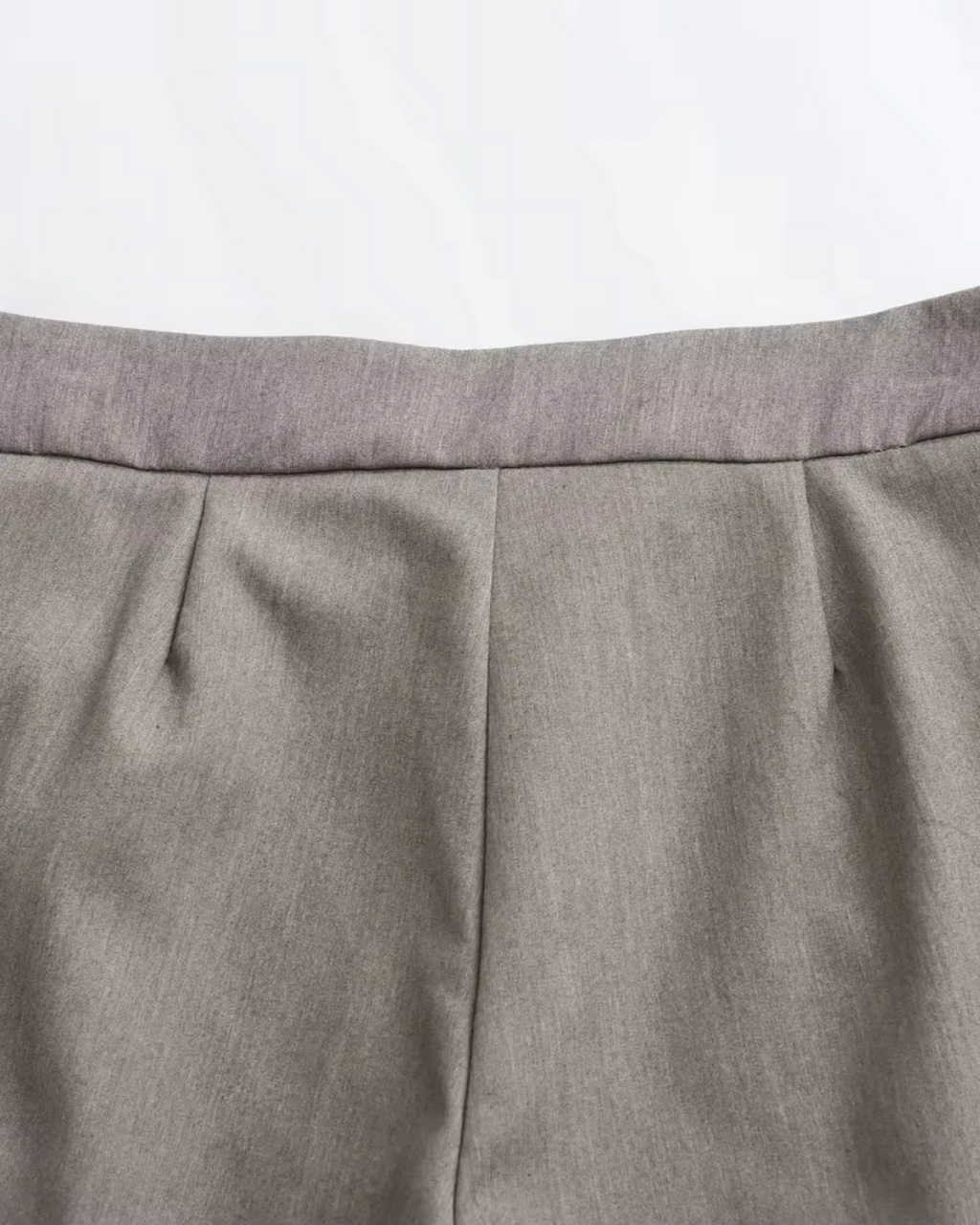 Vintage Office Grijze Blazer en Broek Set voor Dames