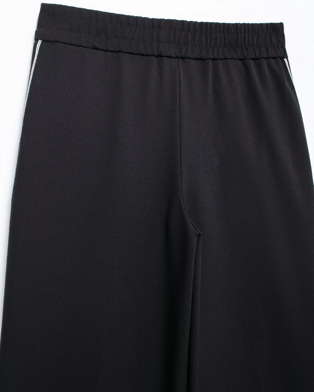 Trendy 2-Delige Set - Zijstreep Ritsjack & Wijde Broek met Elastische Taille voor Dames