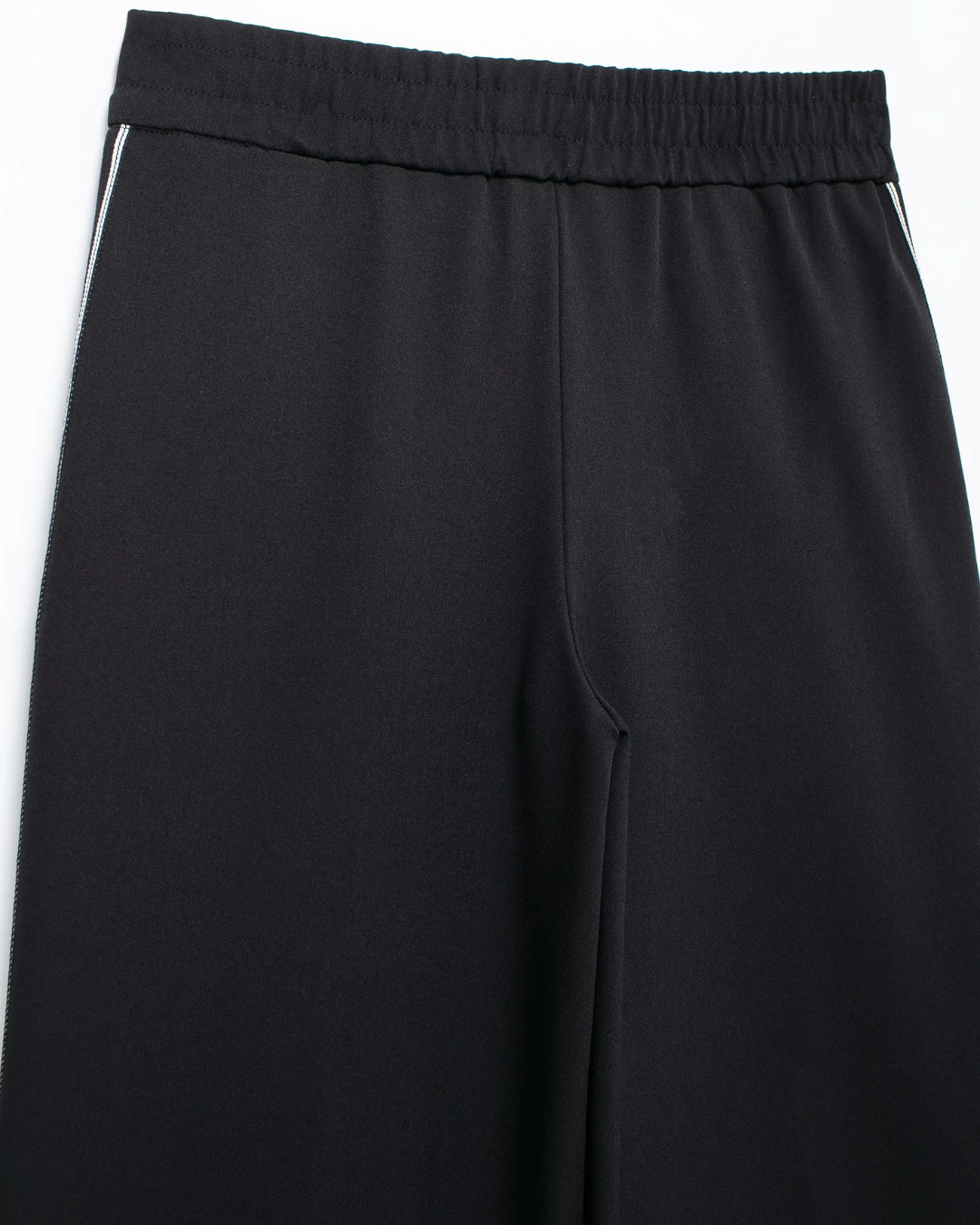 Trendy 2-Delige Set - Zijstreep Ritsjack & Wijde Broek met Elastische Taille voor Dames