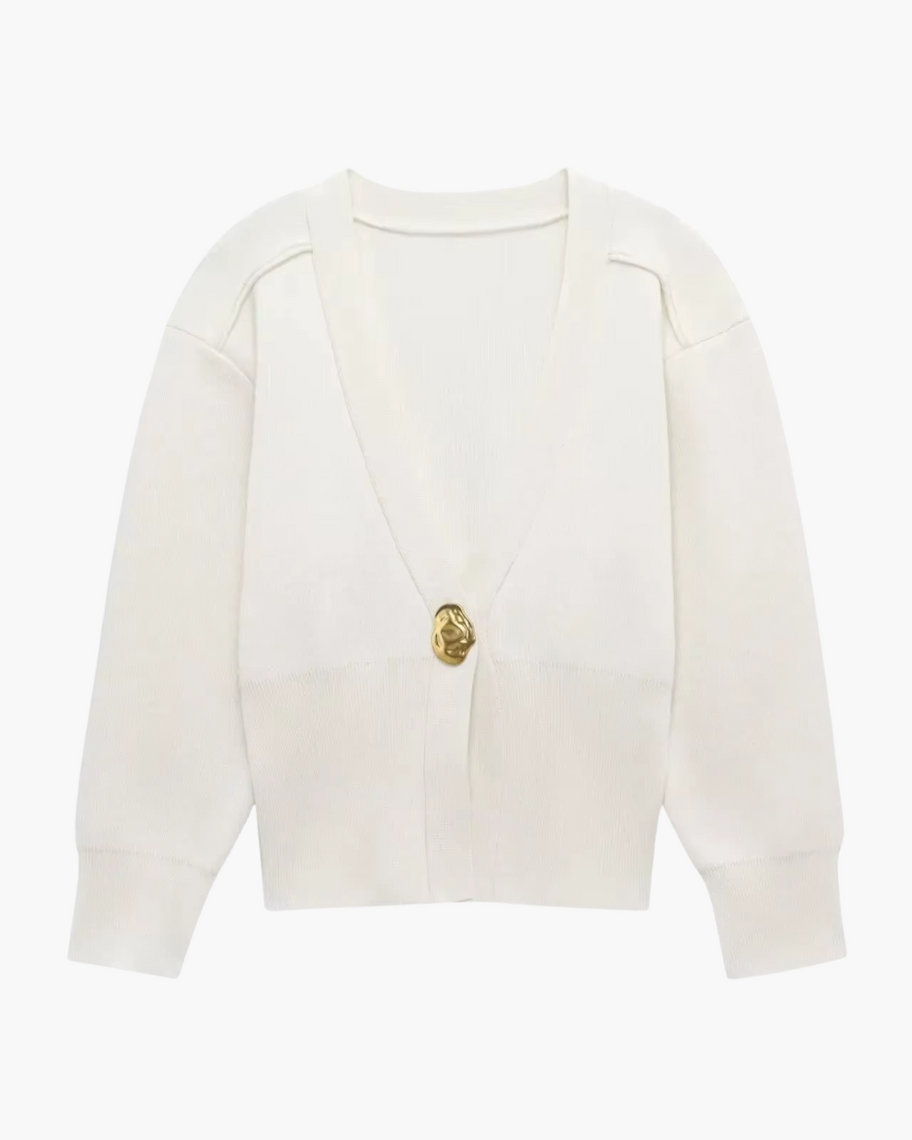 Casual Chique Vest met V-hals en Lange Mouwen voor Dames