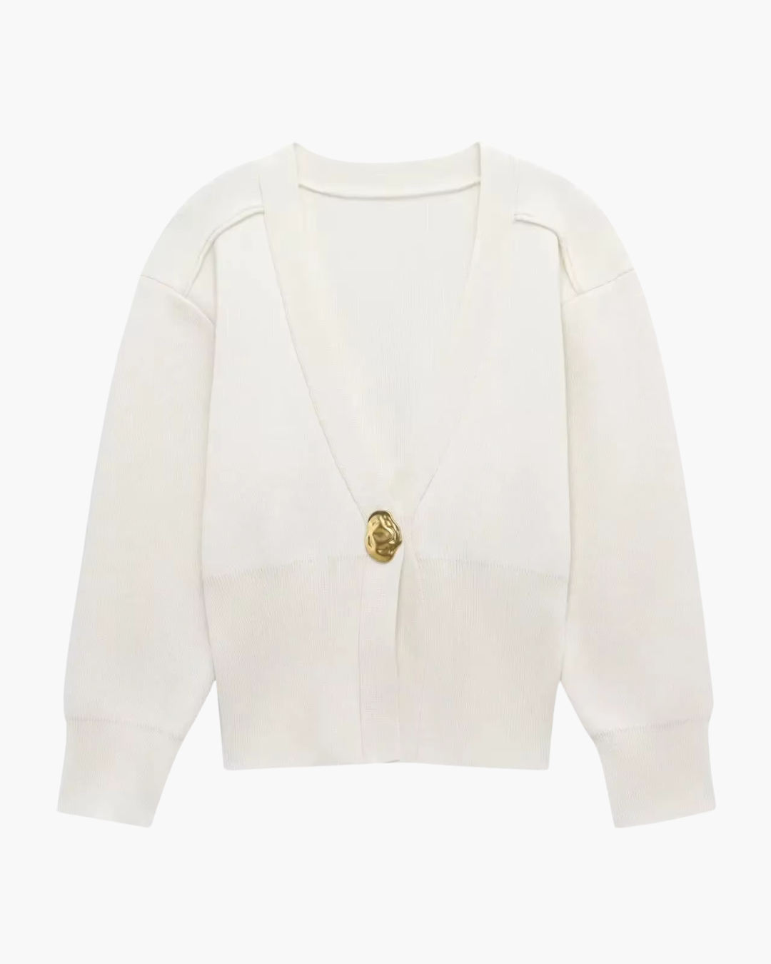 Casual Chique Vest met V-hals en Lange Mouwen voor Dames