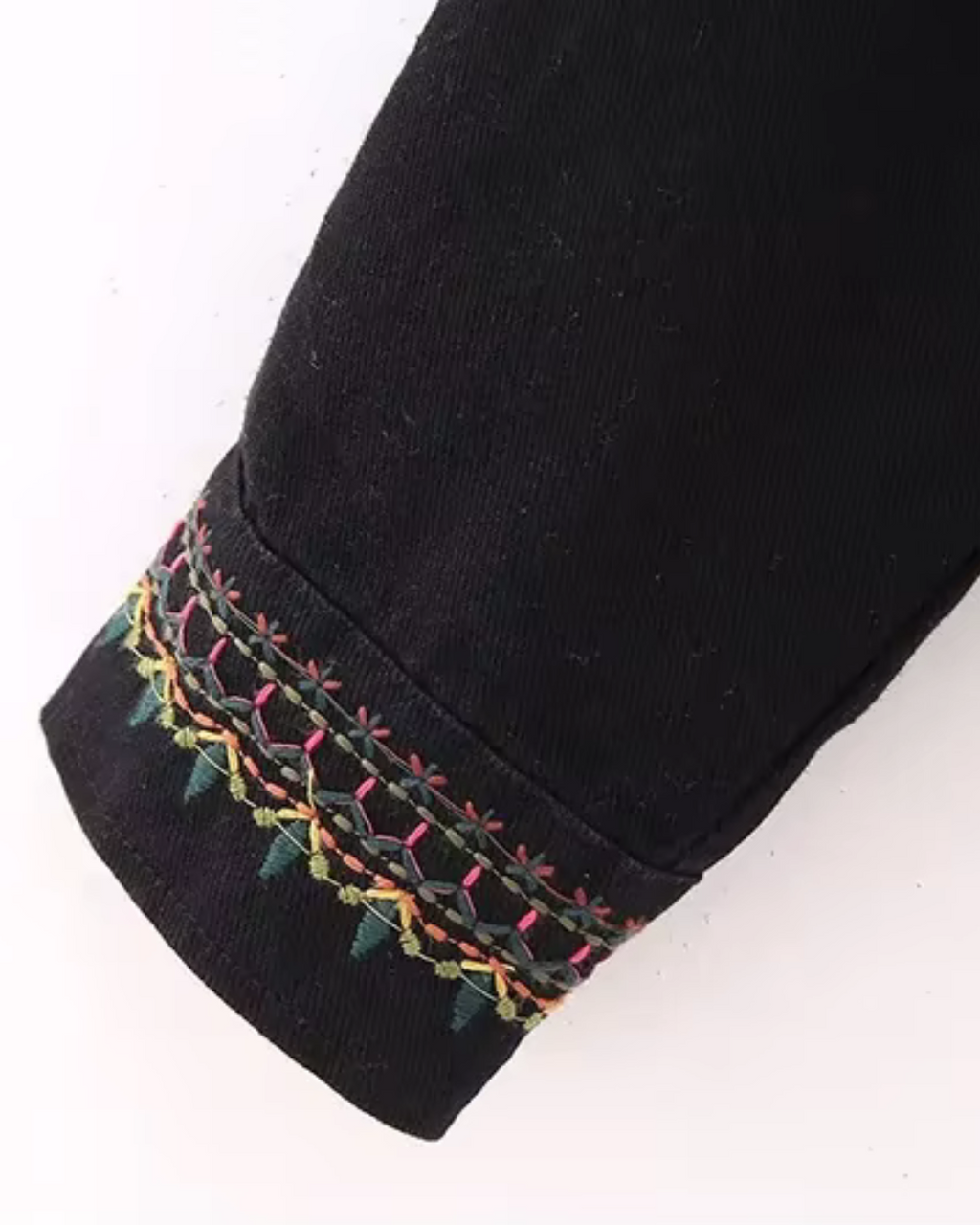 Herfst Mode Vintage Borduurwerk Denim Blouse voor Dames