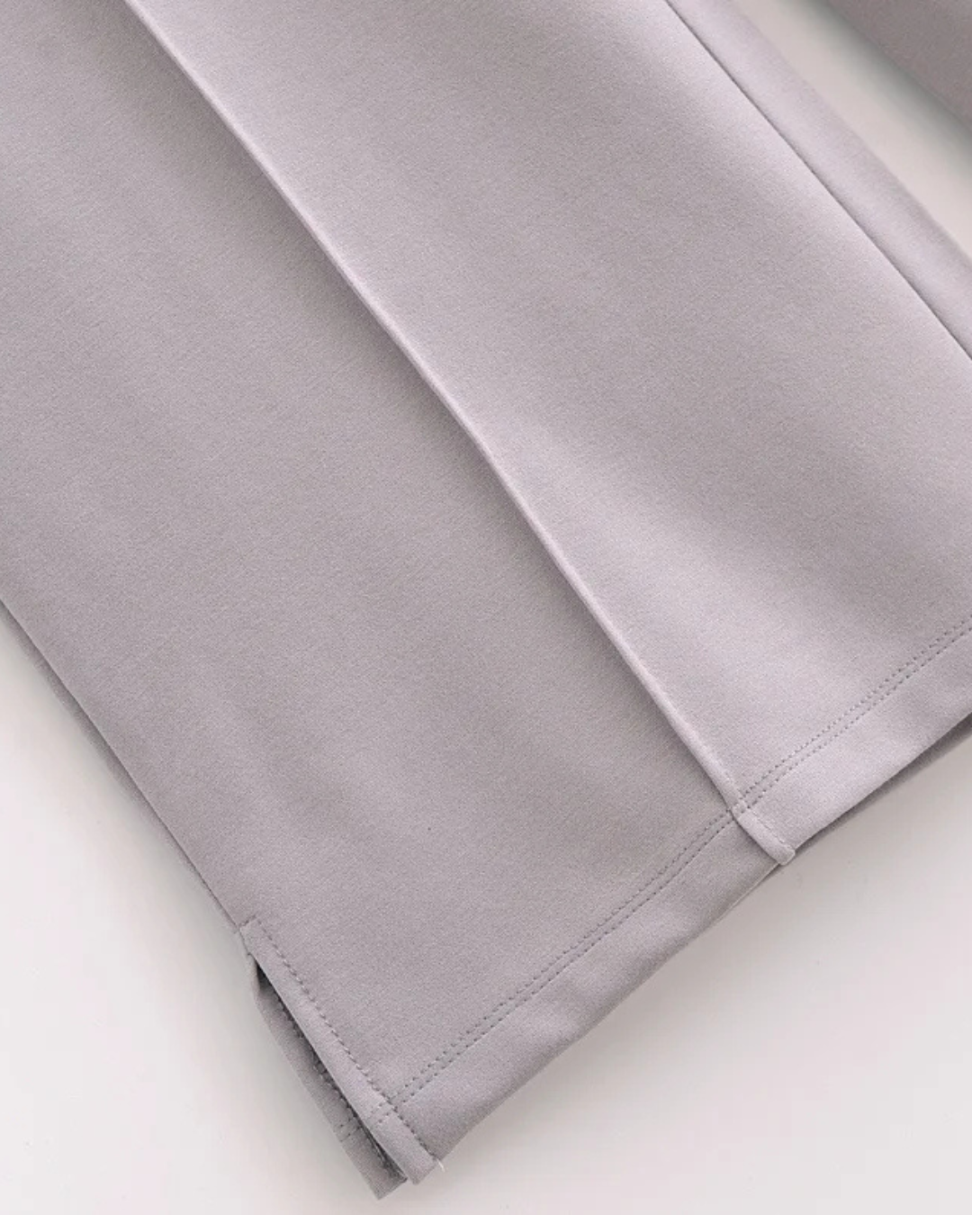 2-Delige Set met Slim Fit Top en Broek in Stretchstof voor Dames