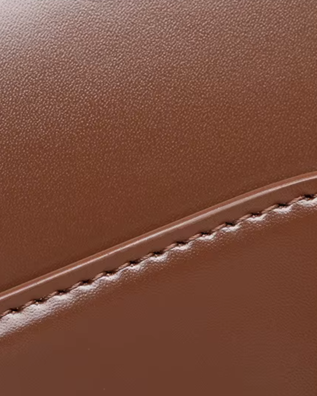 Bruine Leren Schoudertas voor Dames