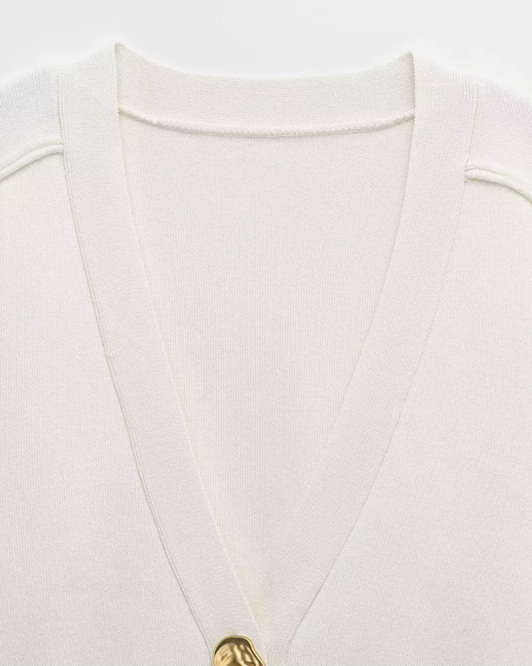 Casual Chique Vest met V-hals en Lange Mouwen voor Dames