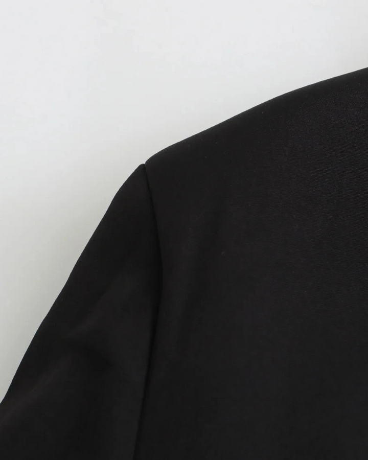 Vintage Cropped Jas met Reverskraag en Klepzakken voor Dames