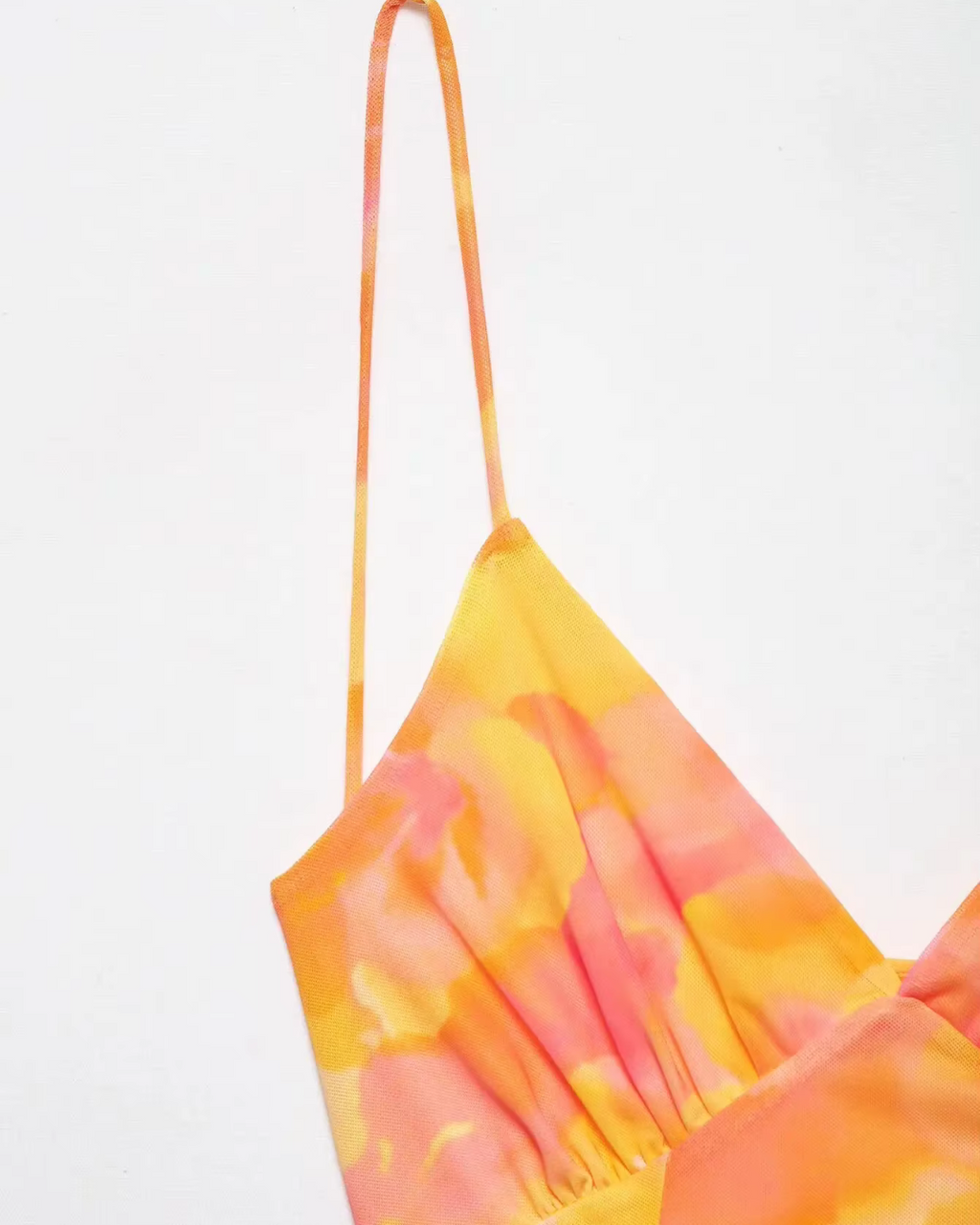 Mouwloze Mini-jurk met Print en Open Rug voor Dames